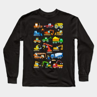 Construction Truck Excavator Long Sleeve T-Shirt